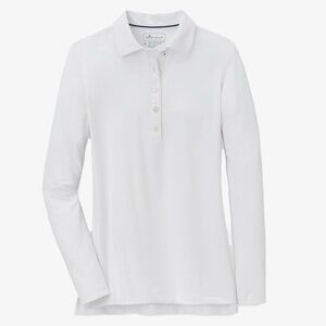 Peter Millar Women's Long Sleeve White Polo